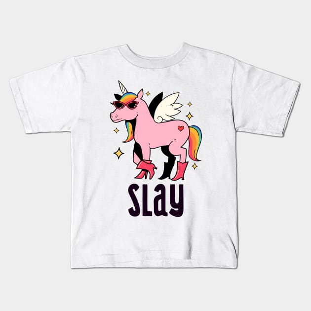 Slay Queen Kids T-Shirt by ZB Designs